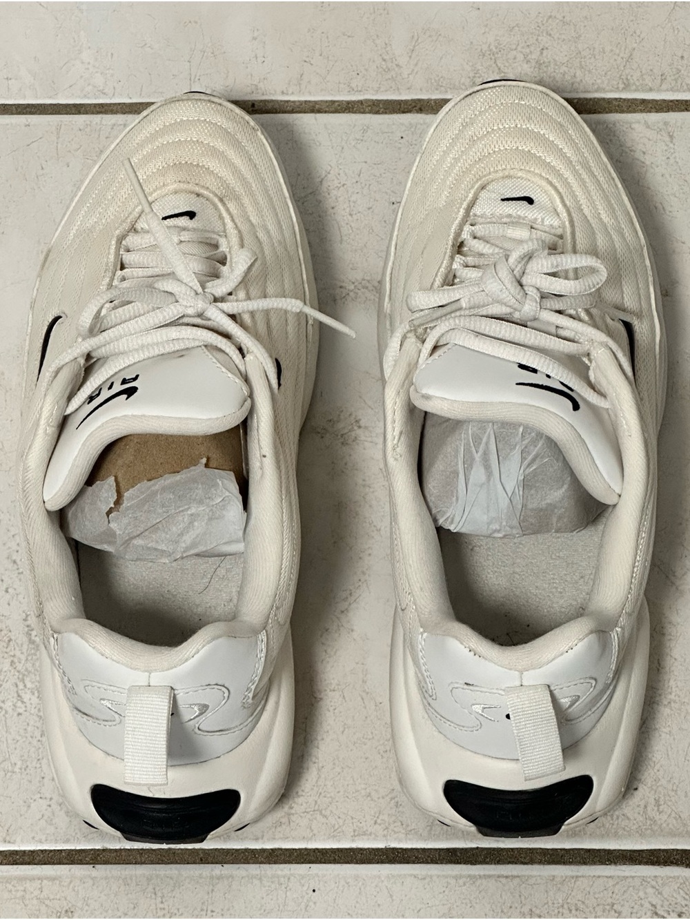 Nike White Sneakers with Black Accents - Women's Low-Top